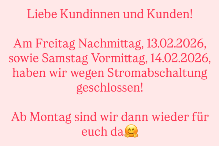 Geschlossen wegen Stromabschaltung